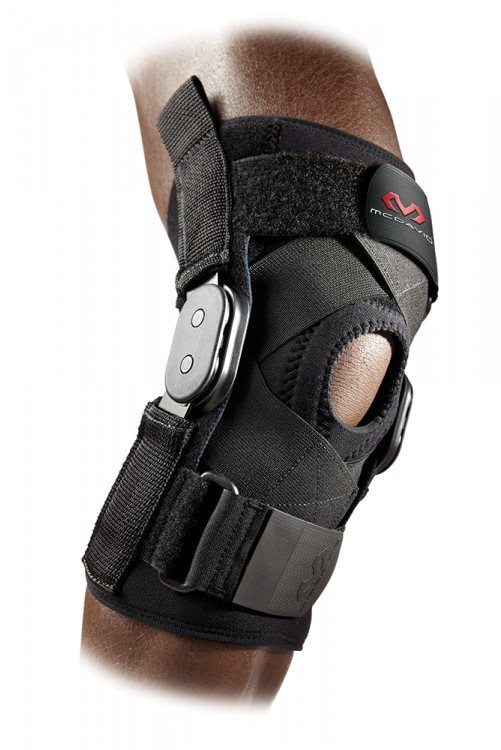 McDavid Hinged Knee Brace with Crossing Straps 429X, čierna M...