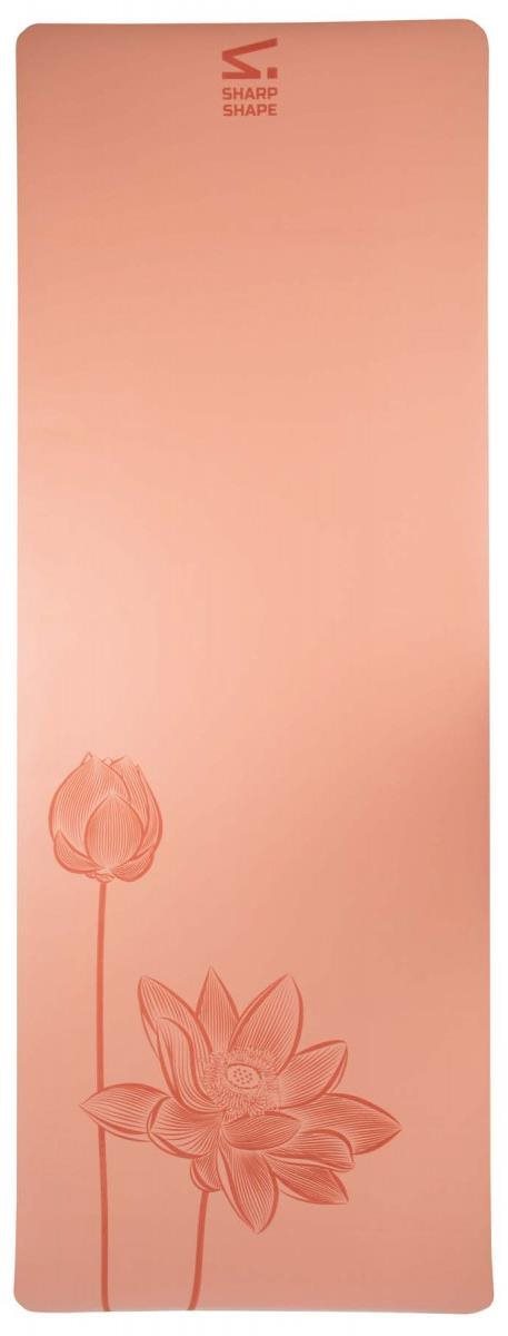 Sharp Shape PU Yoga Mat Flower Peach Jógamatrac