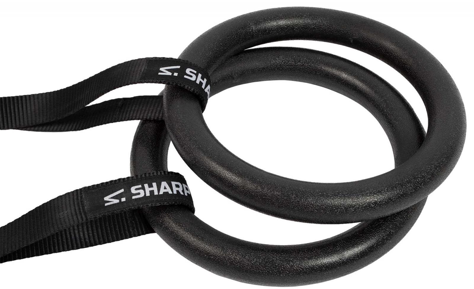 Sharp Shape Gymnastic rings black Gymnastické kruhy