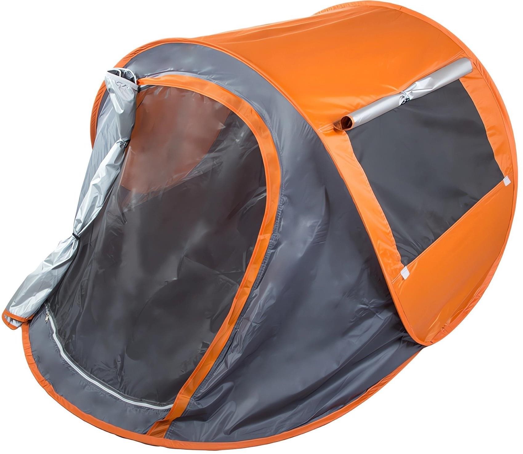 Verk 14529 Samorozkládací UV 210 × 130 × 85 cm oranžovošedý Plážový...