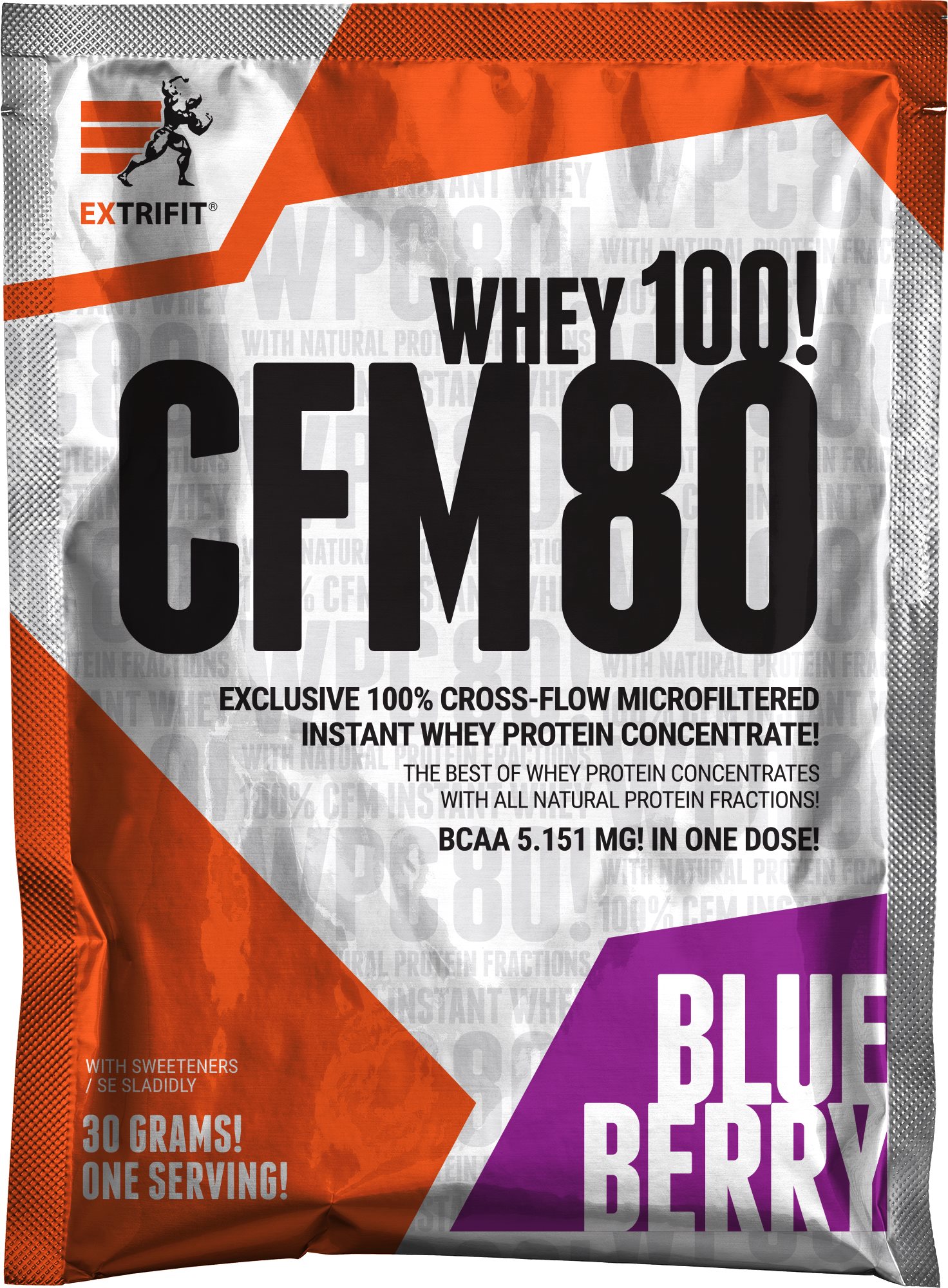 Extrifit CFM Instant Whey 80 20 x 30g blueberry Protein