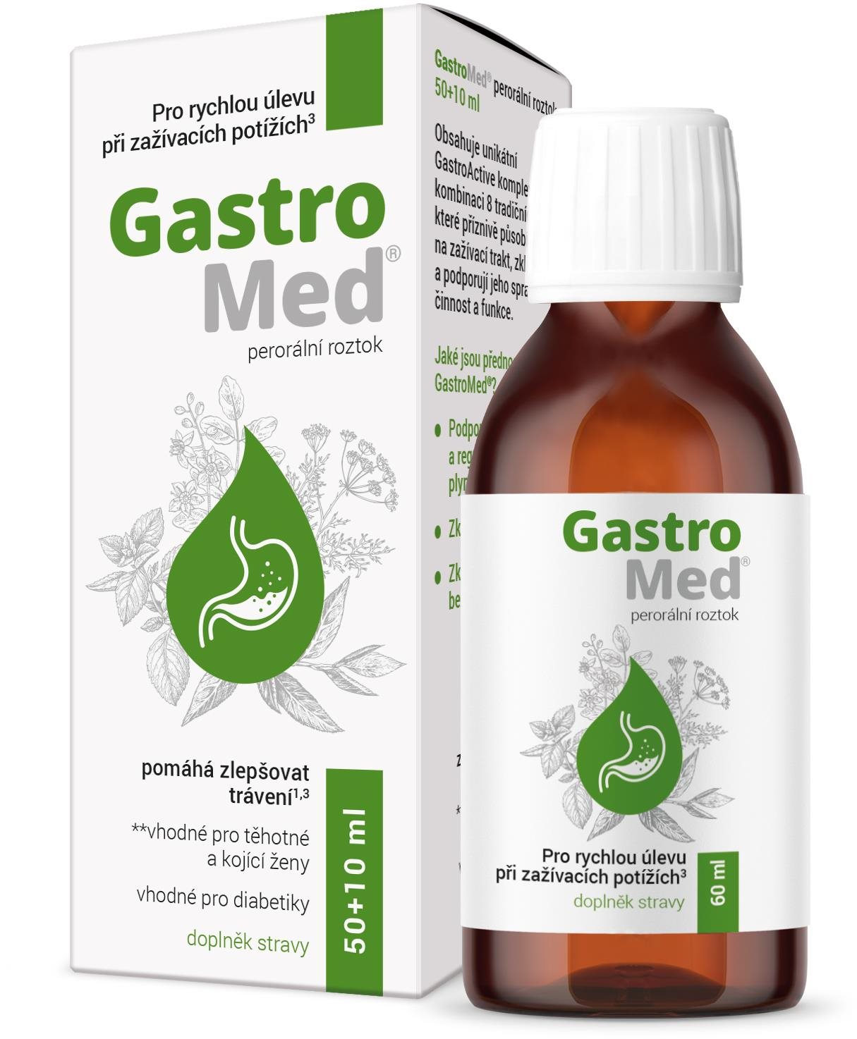 GastroMed 50+10 ml Doplnok stravy
