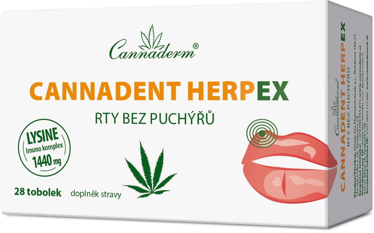 Cannaderm Cannadent HerpEX rty bez pľuzgiera 28 tob. Doplnok stravy