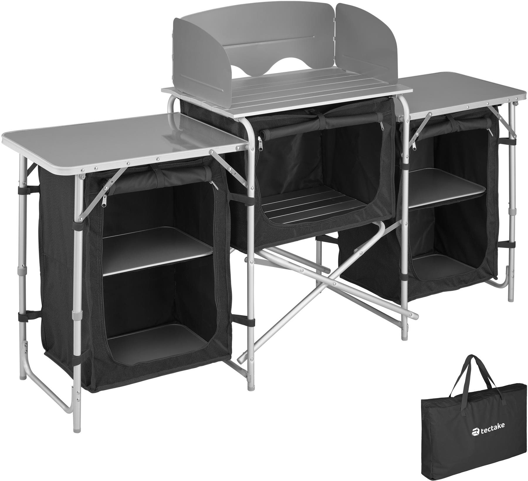 Kempingová kuchyňa 172 × 52 × 104 cm čierna Kempingová súprava