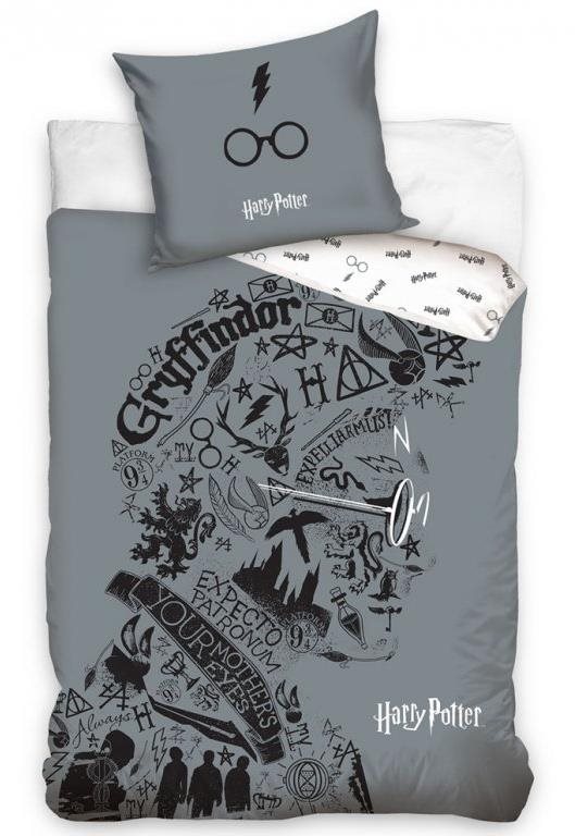 CARBOTEX Ágyneműhuzat Harry Potter portré 140×200 cm Ágynemű
