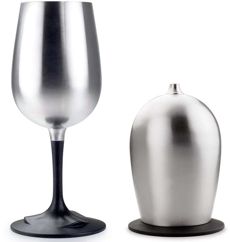 GSI Outdoors Glacier Stainless Nesting Wine Glass Kempingový riad