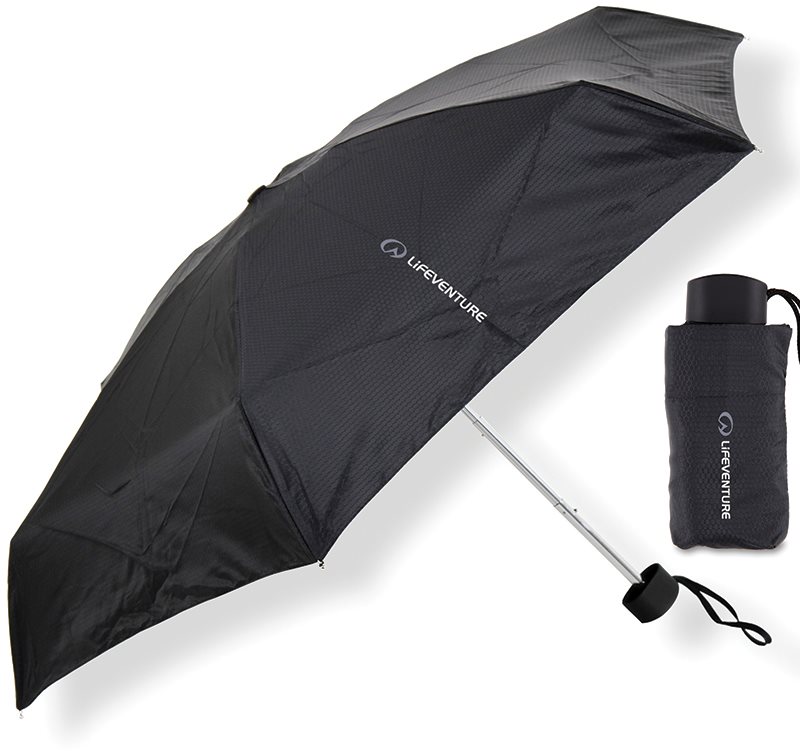 Lifeventure Trek Umbrella black small Dáždnik