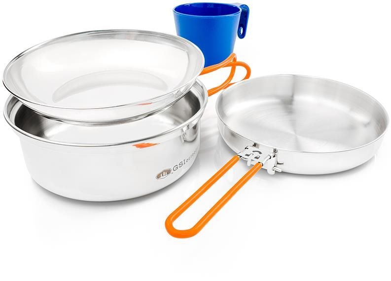 GSI Outdoors Glacier Stainless 1 Person Mess Kit Kempingový riad