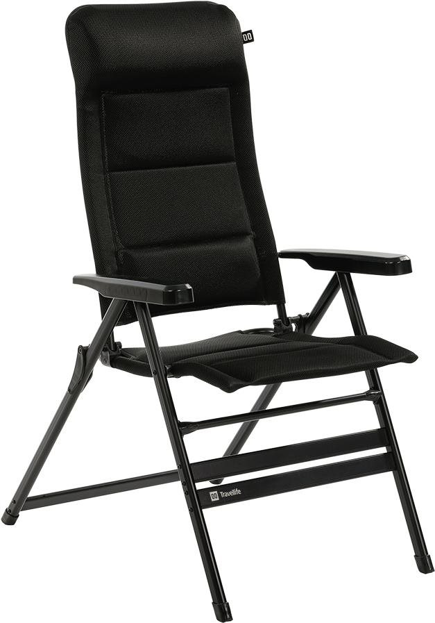Travellife Barletta standenstoel comfort XL black Kemping fotel