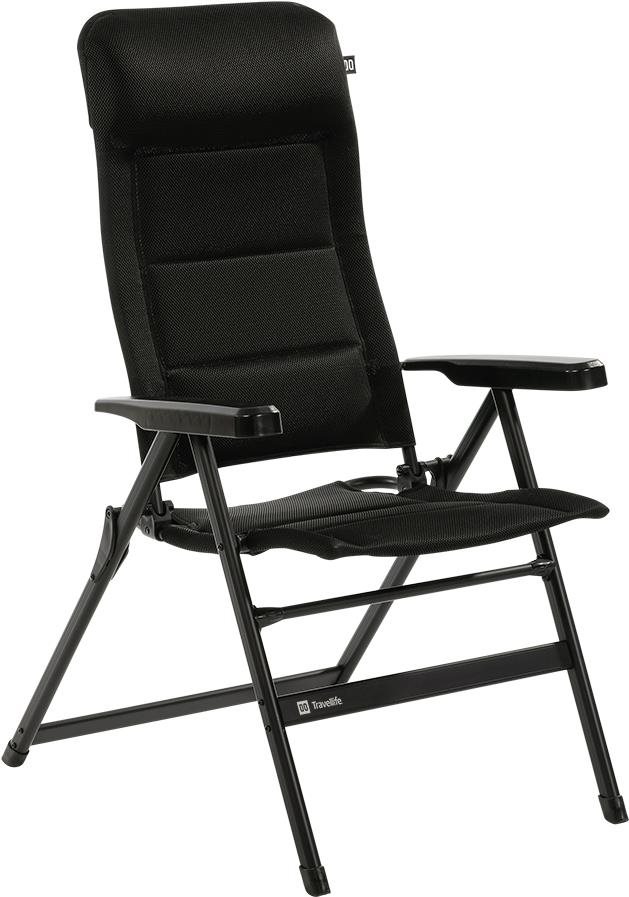 Travellife Barletta standenstoel comfort L black Kemping fotel