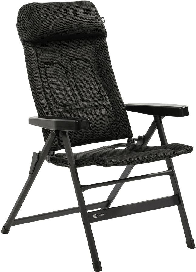 Travellife Lucca standenstoel comfort true black Kemping fotel
