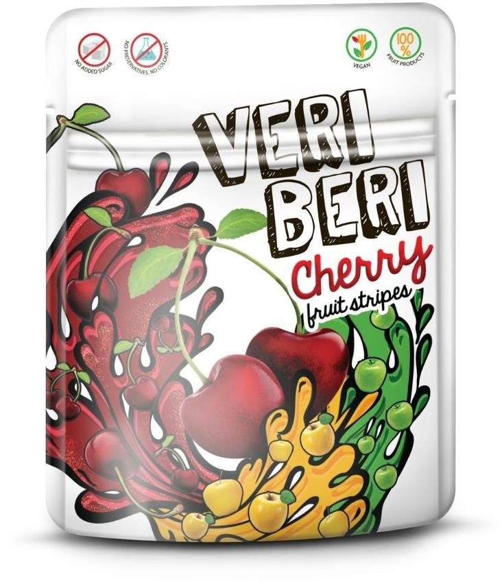 Veri Beri Ovocné stripsy Višňa, 50 g Sušené ovocie