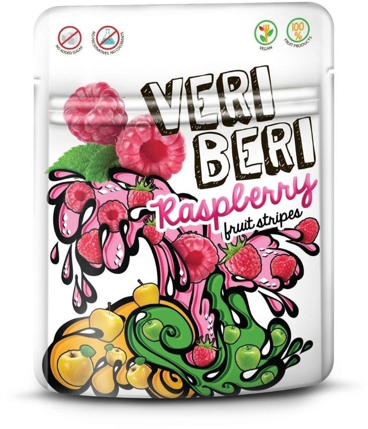 Veri Beri Ovocné stripsy Malina, 50 g Sušené ovocie