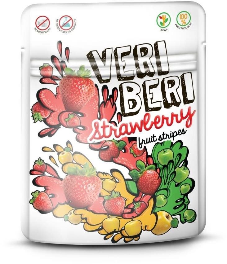 Veri Beri Ovocné stripsy Jahoda, 50 g Sušené ovocie