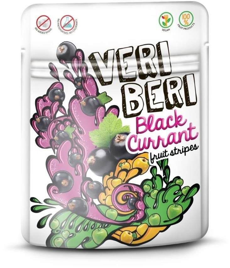 Veri Beri Ovocné stripsy Čierna ríbezľa, 50 g Sušené ovocie