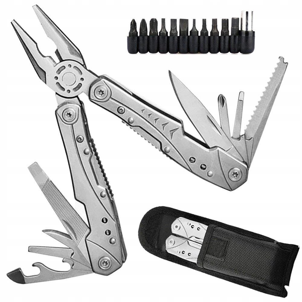 Verk 14385 Viacúčelový vreckový nôž MULTITOOL 23 v 1 strieborný Nôž