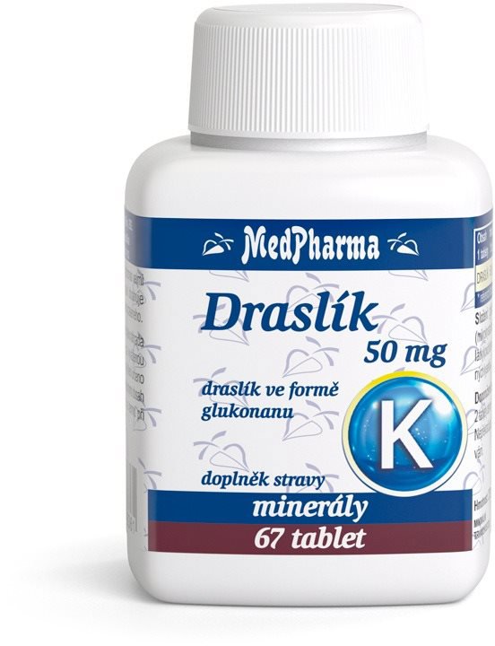 MedPharma Draslík 50 mg, 67 tablet Minerály
