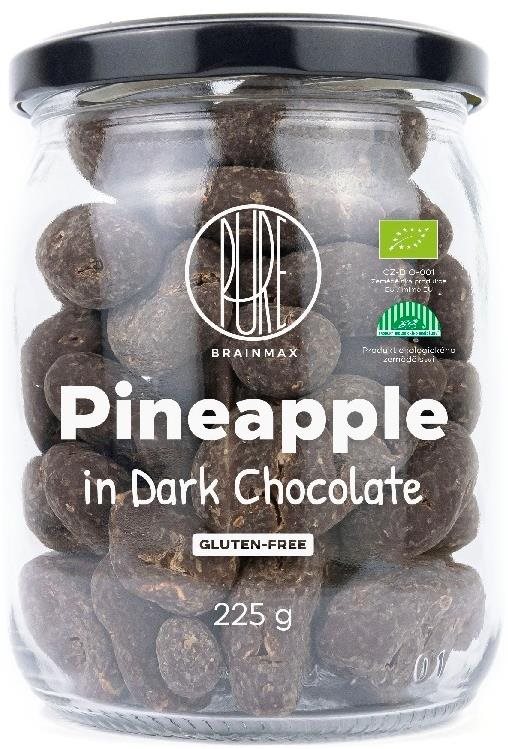 BrainMax Pure Lyofilizovaný ananás v horkej čokoláde, BIO, 225 g...