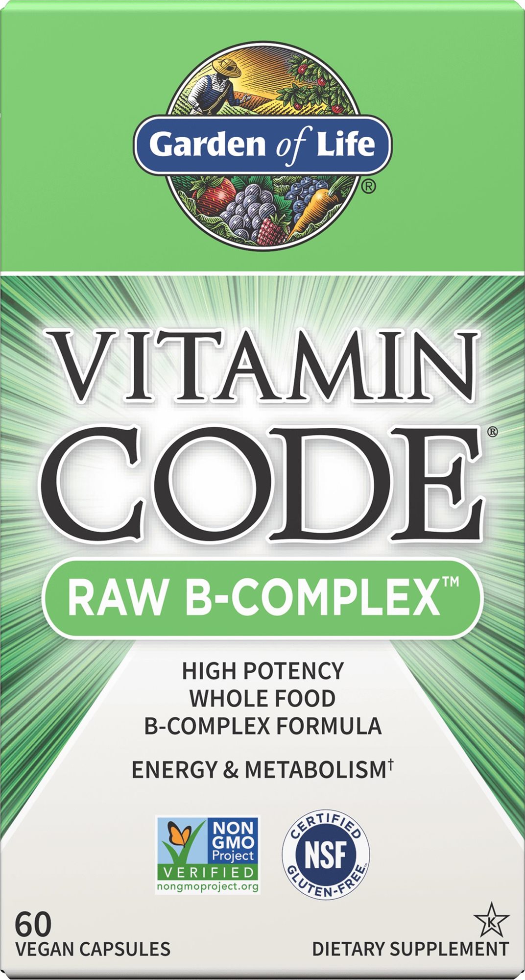 Garden of life Vitamin Code Raw B-Complex, 60 kapslí Vitamíny