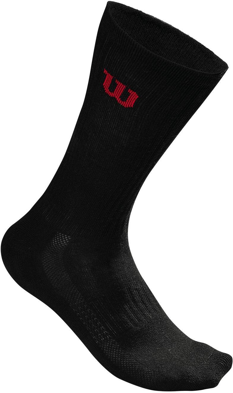 Wilson Crew Sock Men's Black, 3 pár, 39-46 Zokni
