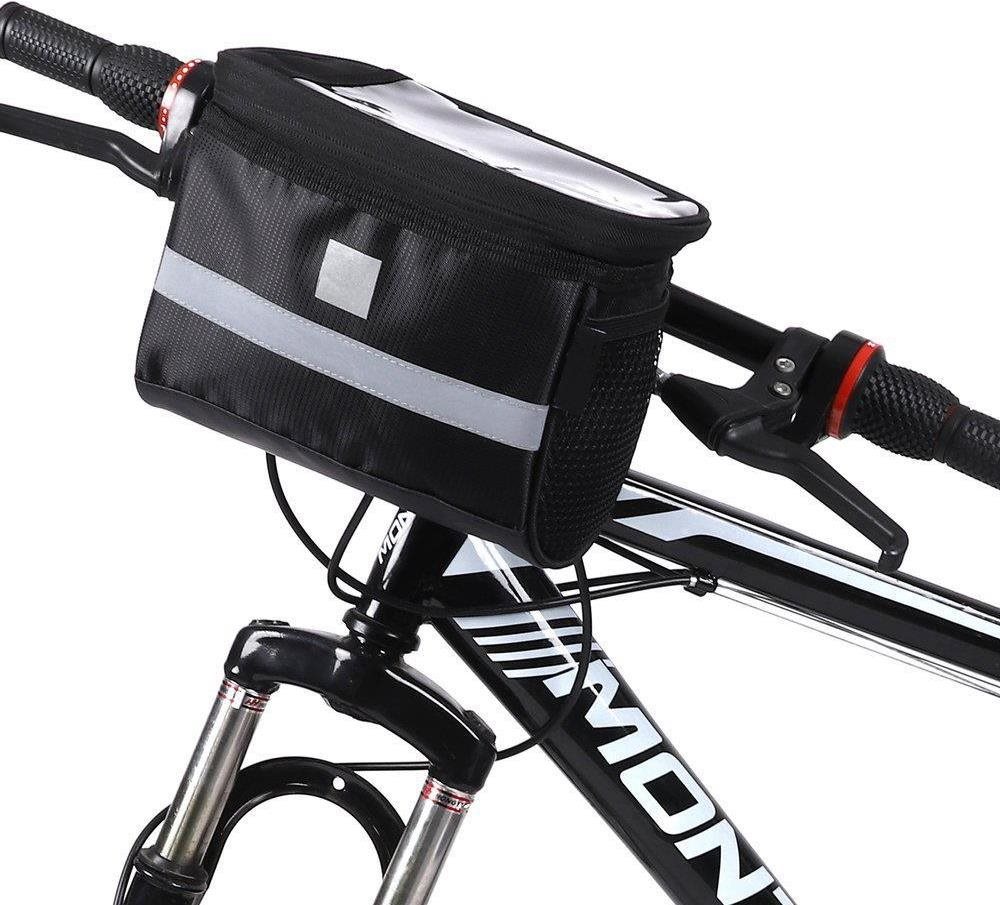 MG Handlebar cyklistická taška na riadidlá bicykla 2 l, čierna...