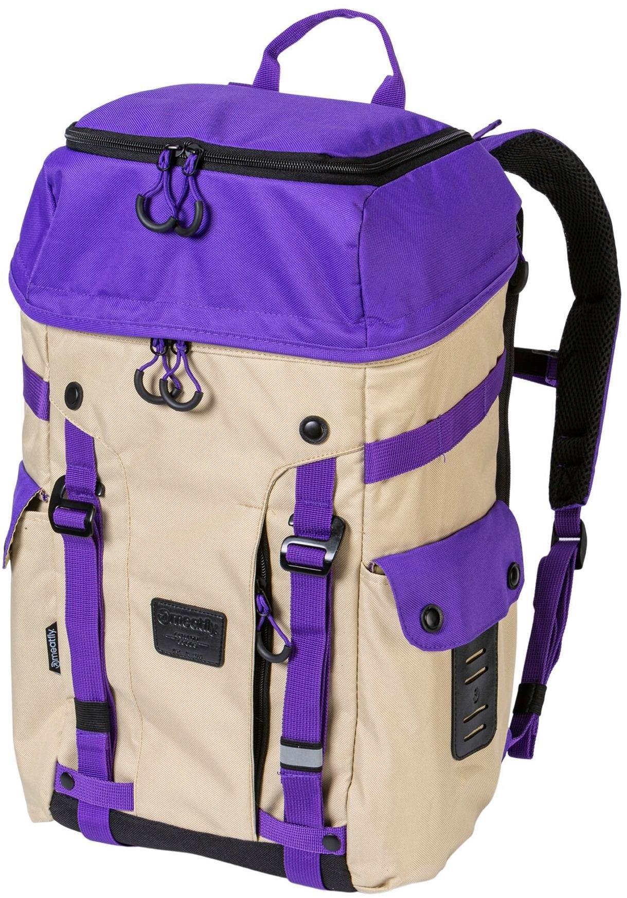 Meatfly Scintilla Cream / Violet 26 L Školní batoh