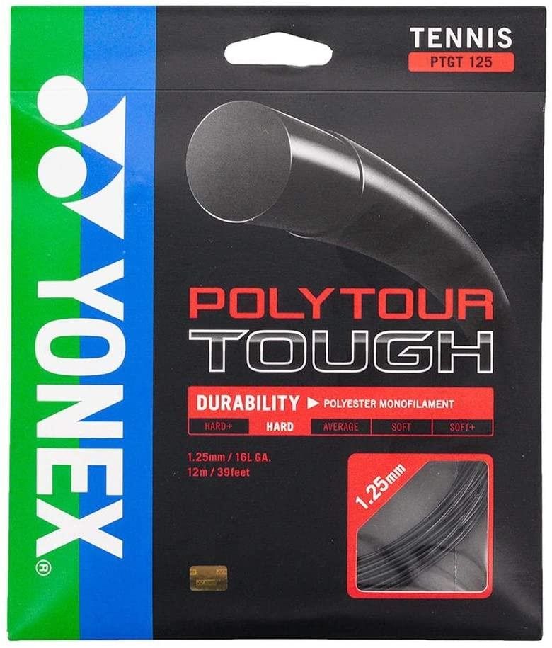 Yonex Poly Tour TOUGH, 1,25 mm, 12 m, fekete Teniszhúr