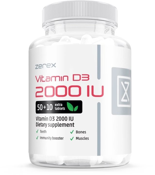 Zerex Vitamín D 2000 IU, 60 tabliet Vitamín D