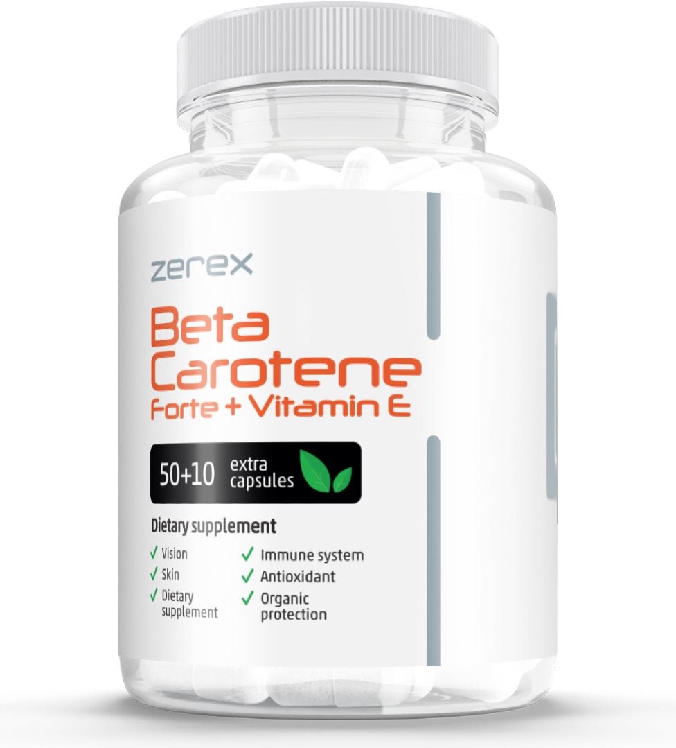 Zerex Betakarotén Forte + Vitamín E, 60 kapsúl Betakarotén