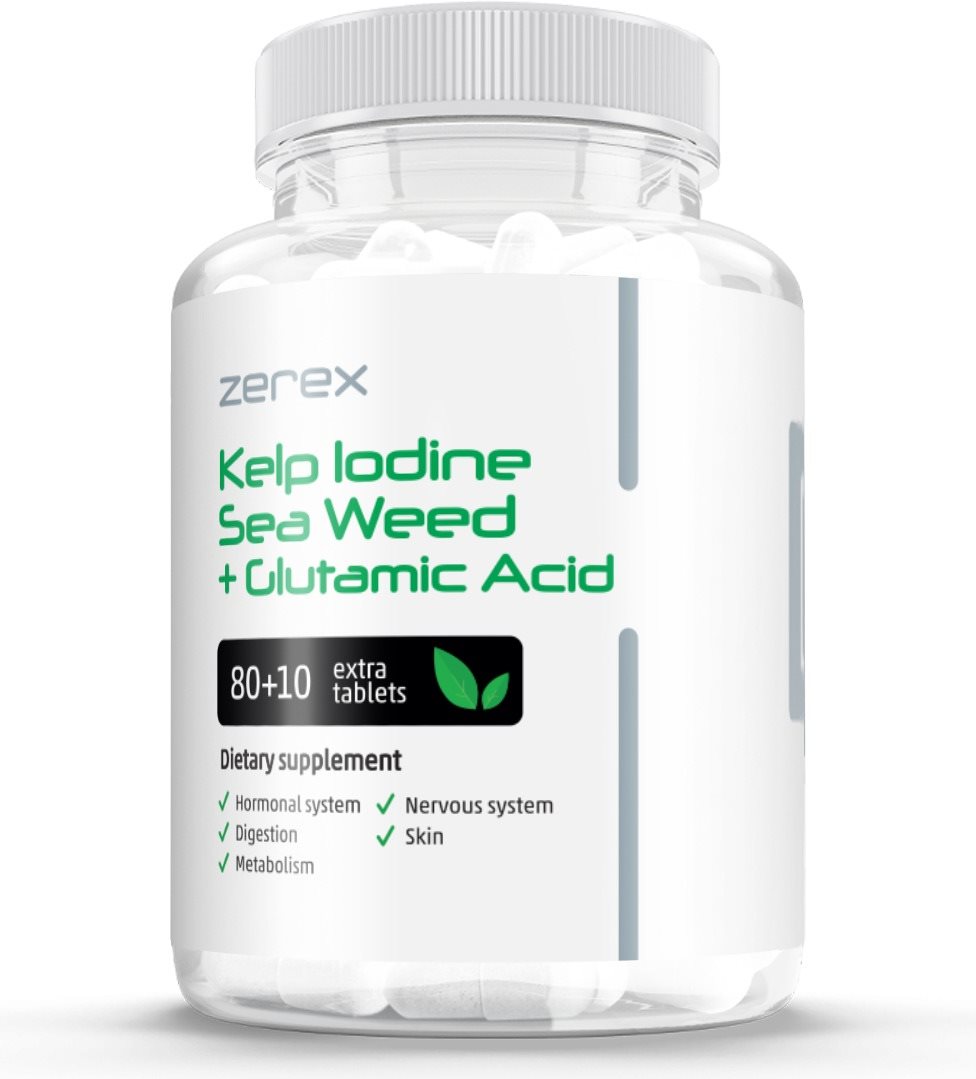 Zerex Kelp Morská riasa – jód, 90 tabliet Doplnok stravy
