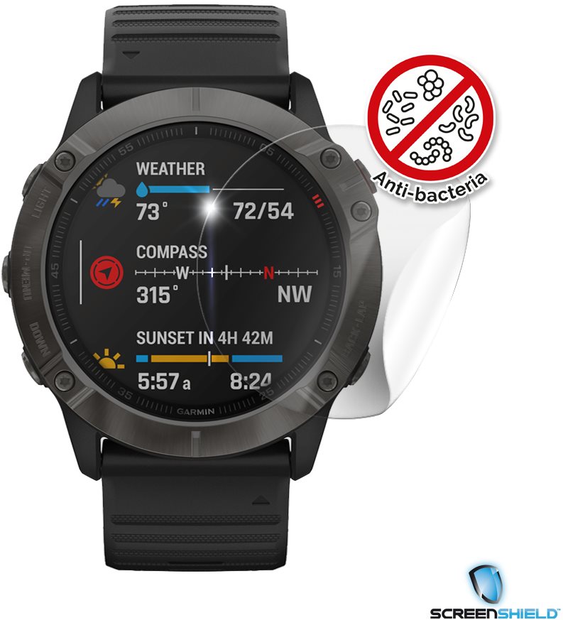 Screenshield Anti-Bacteria GARMIN Fenix 6X for Display Film Screen...