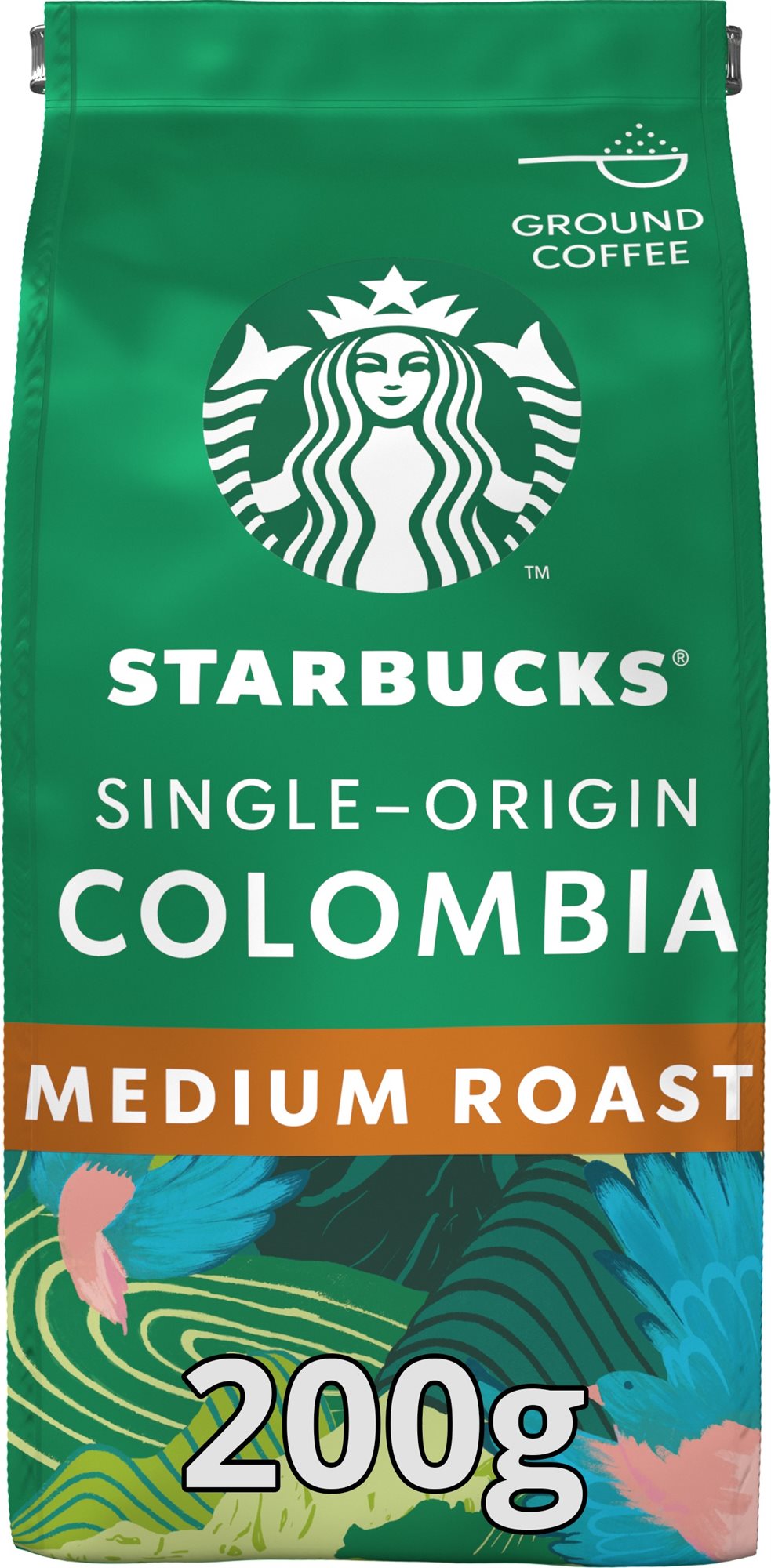 STARBUCKS® Single-Origin Colombia, mletá jednodruhová káva, 200 g...