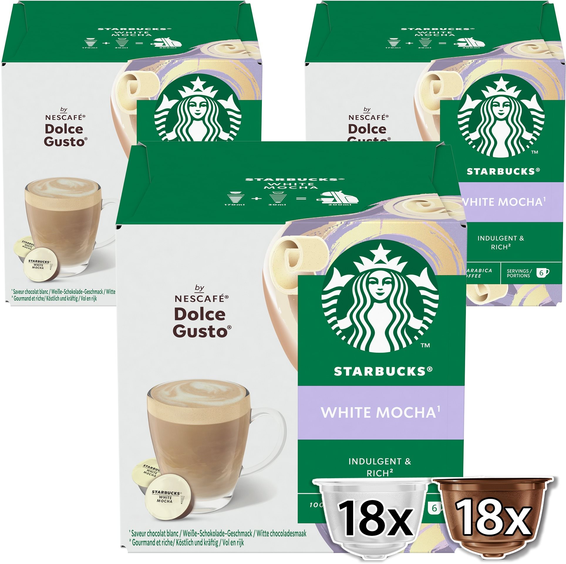 STARBUCKS® White Mocha by NESCAFÉ® Dolce Gusto® - 36 kapszula (18...