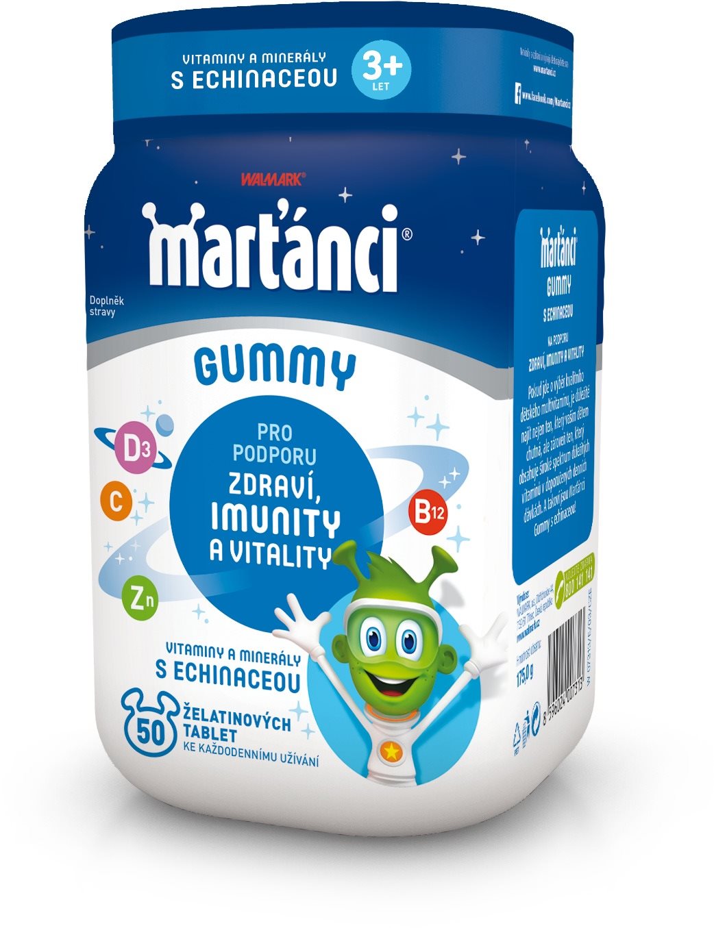 Marťánci Gummy echinacea 20 mg,  50 tablet Multivitamín