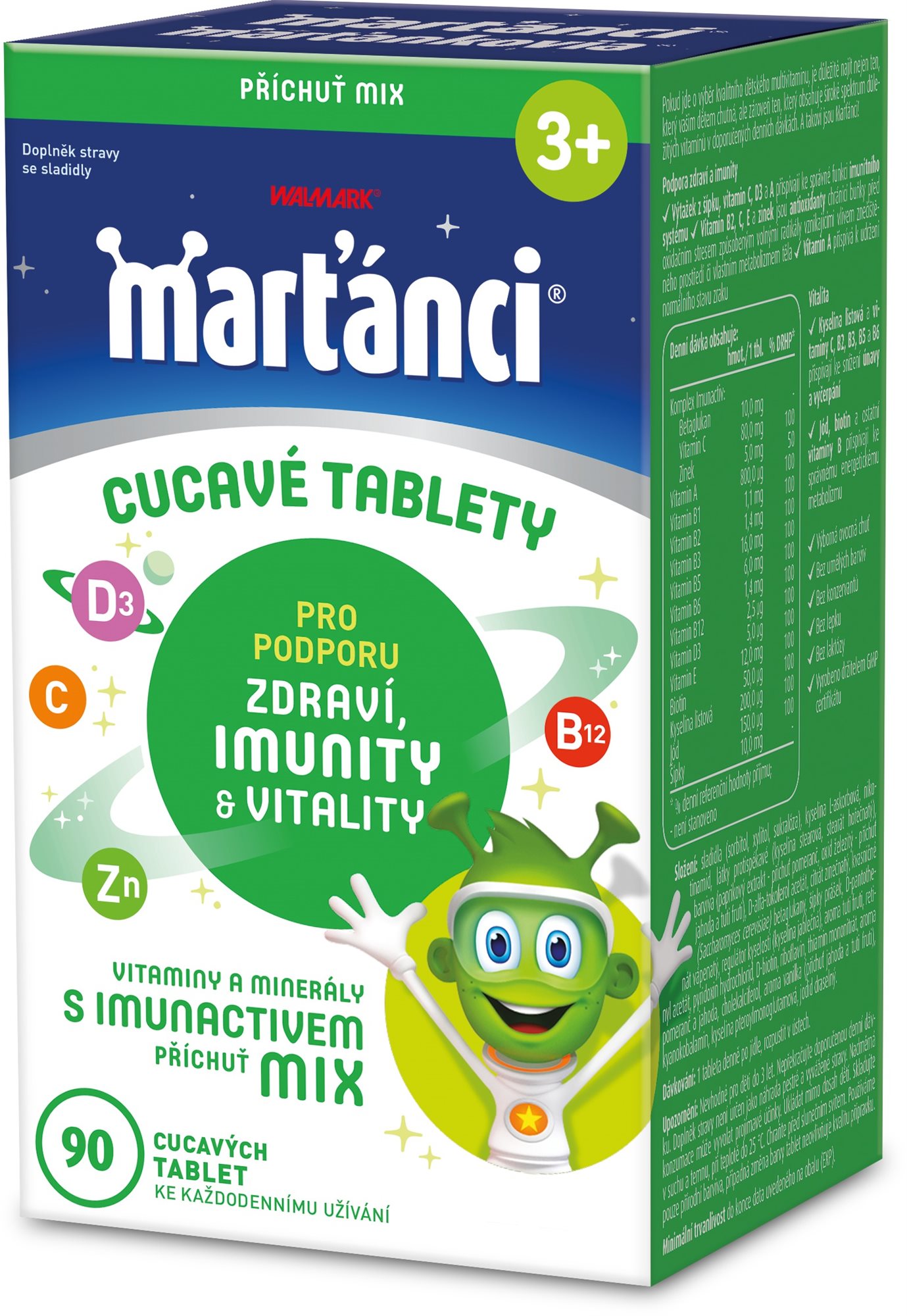 Marťánci s Imunactivem MIX 90 tablet Multivitamín