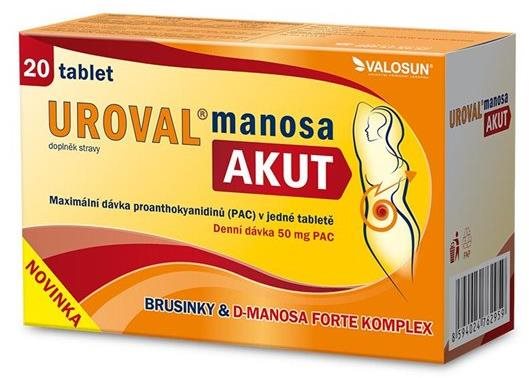 Uroval Manosa Akut 20 tbl. D-manosa