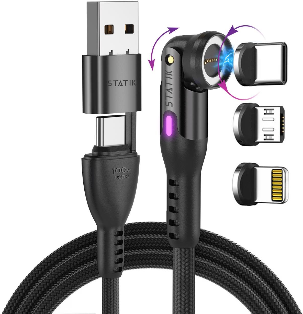 Statik 360 PRO 2.0 magnetický USB kábel (3 m) Dátový kábel