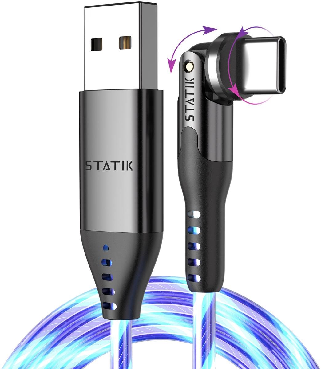 Statik PowerPivot svietiaci USB-A > USB-C kábel (1,8 m) Dátový kábel