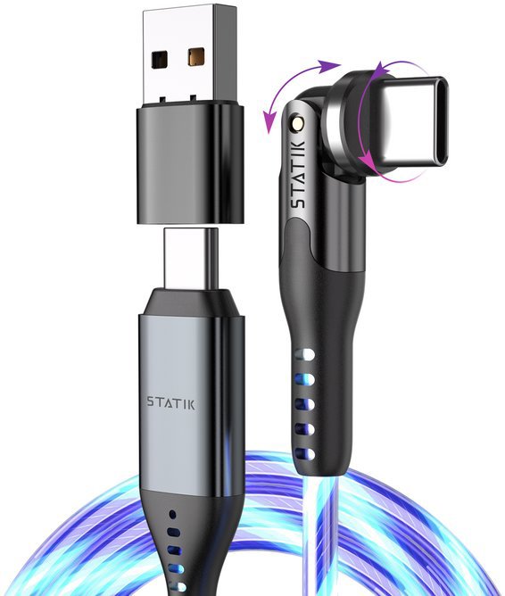 Statik PowerPivot svietiaci USB-C > USB-C kábel (1,8 m) Dátový kábel