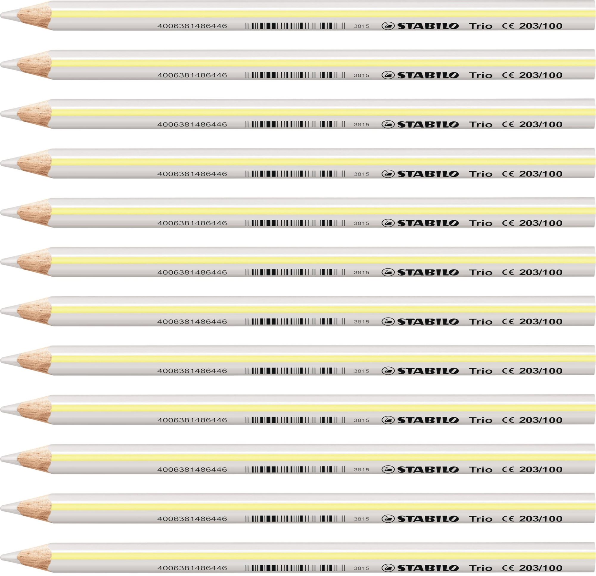STABILO Trio silná – 12 ks balení – biela Pastelky