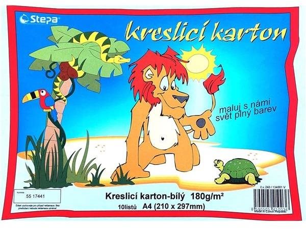 STEPA, kresliaci kartón A4, 10 listov, biely Skicár