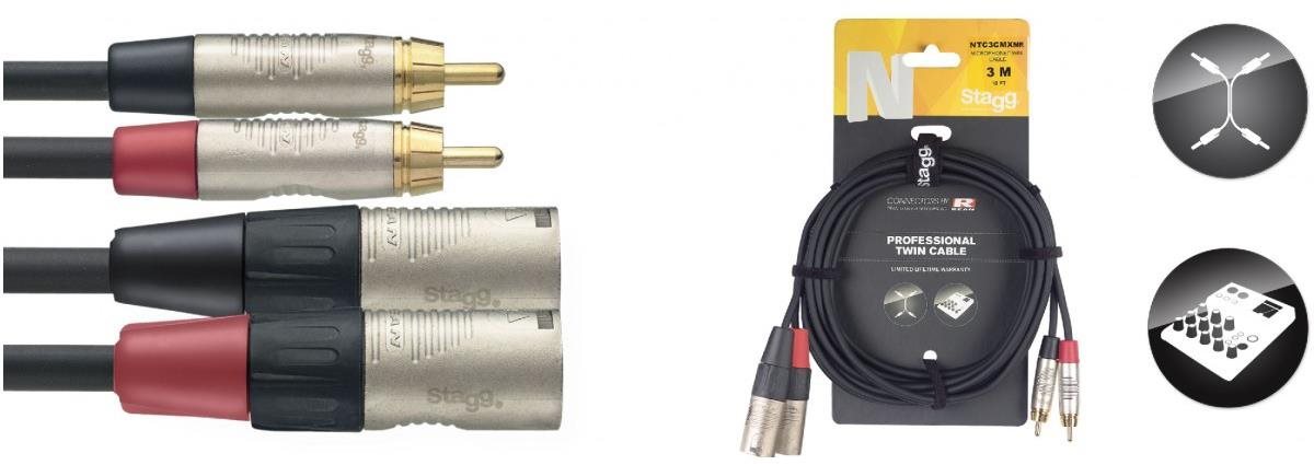 Stagg NTC3CMXMR Audio kábel