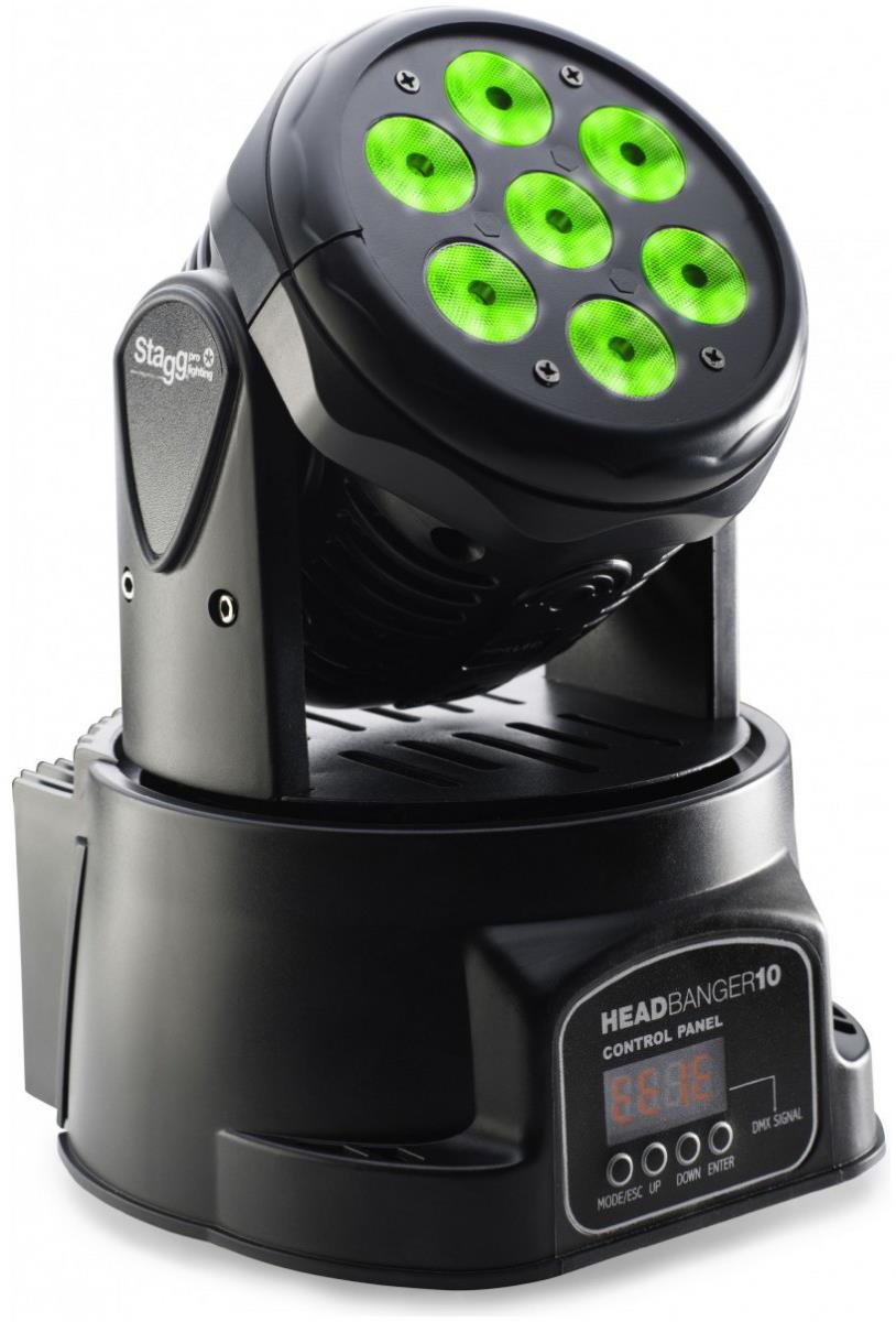 Stagg SLI MHW HB10-0, 7x10W RGBW, DMX, forgatható DJ tartozék