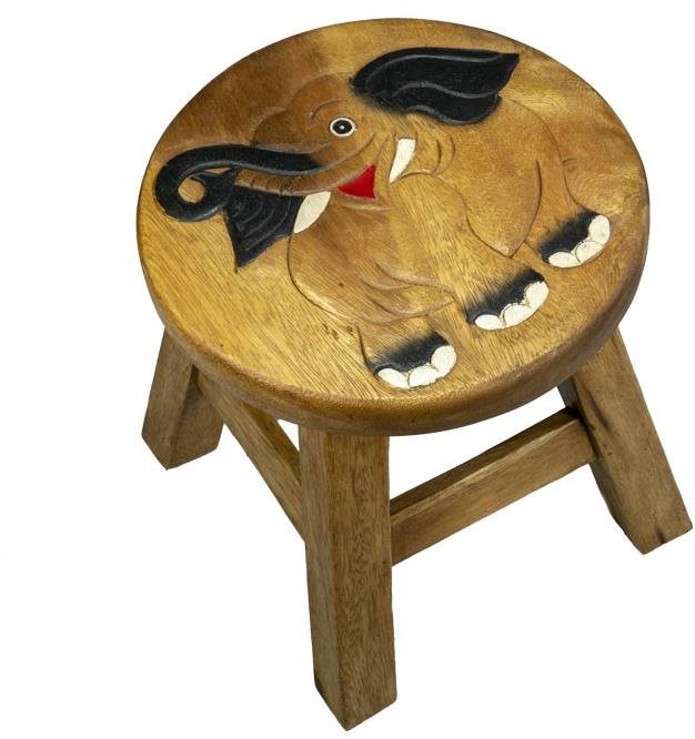 Dřevěná dětská stolička - SLŮNĚ Stolička