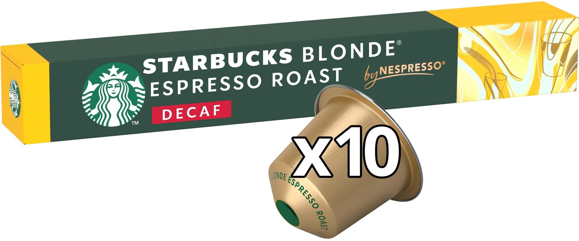 STARBUCKS® Blonde Espresso Roast Decaf by NESPRESSO®, 10 kapszula...