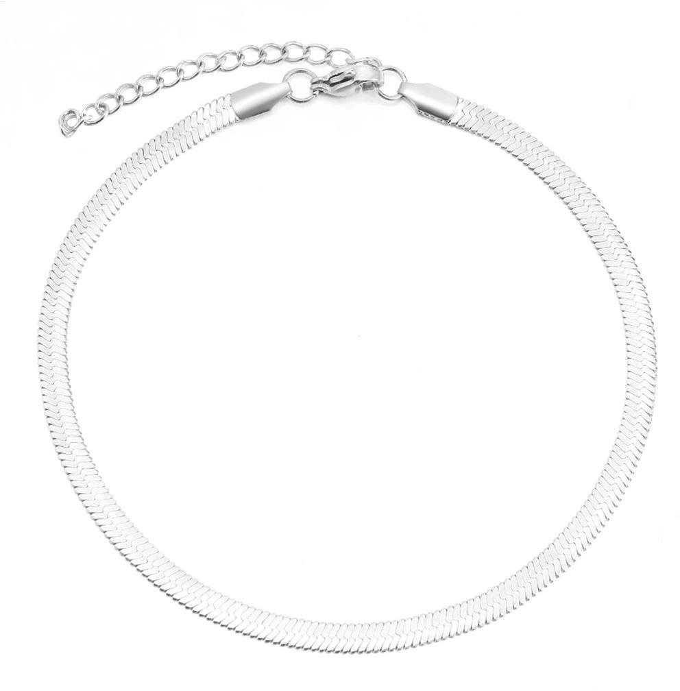 STYLE4 Hadí náramek 15 + 5 cm 3 mm stříbrná ocel Náramek