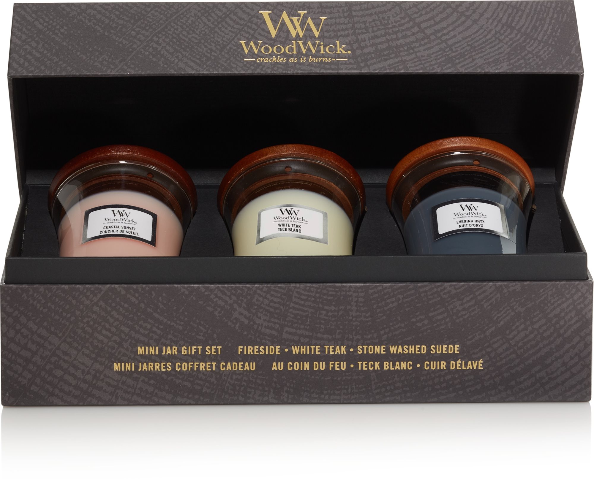WOODWICK darčeková súprava, 3× malá sviečka Darčeková sada
