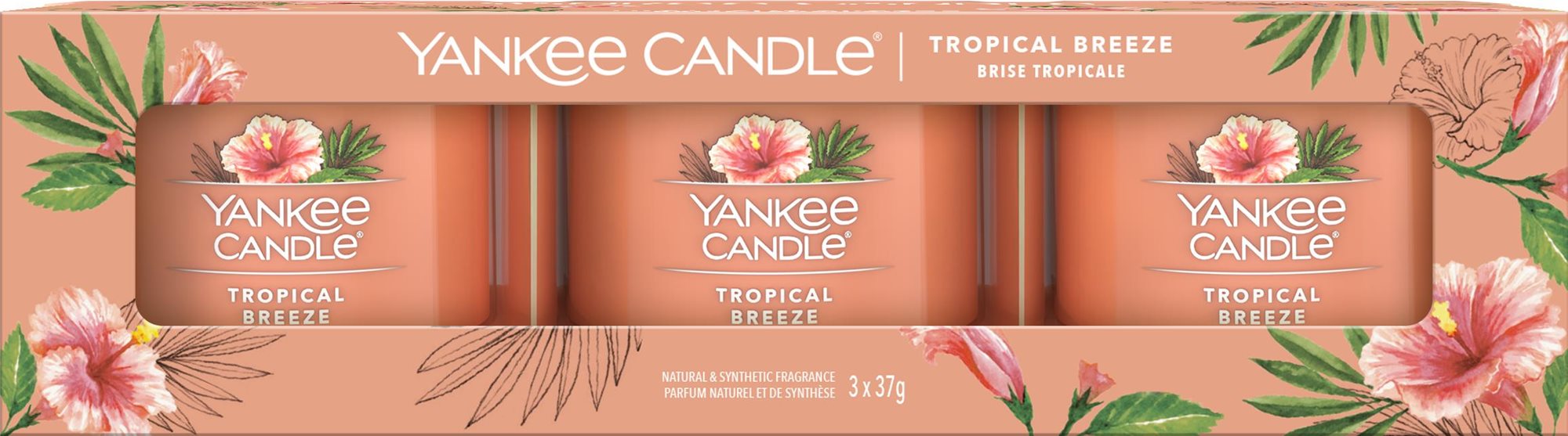 YANKEE CANDLE Tropical Breeze súprava Sampler 3× 37 g Darčeková sada