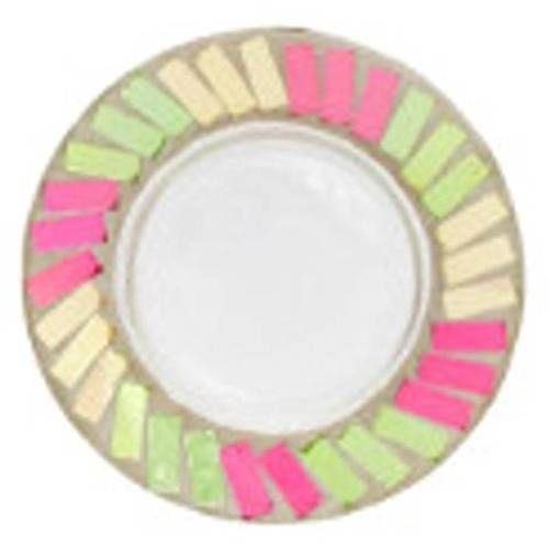 YANKEE CANDLE, malý tanier Pink/Green (o 7 cm) Príslušenstvo k...