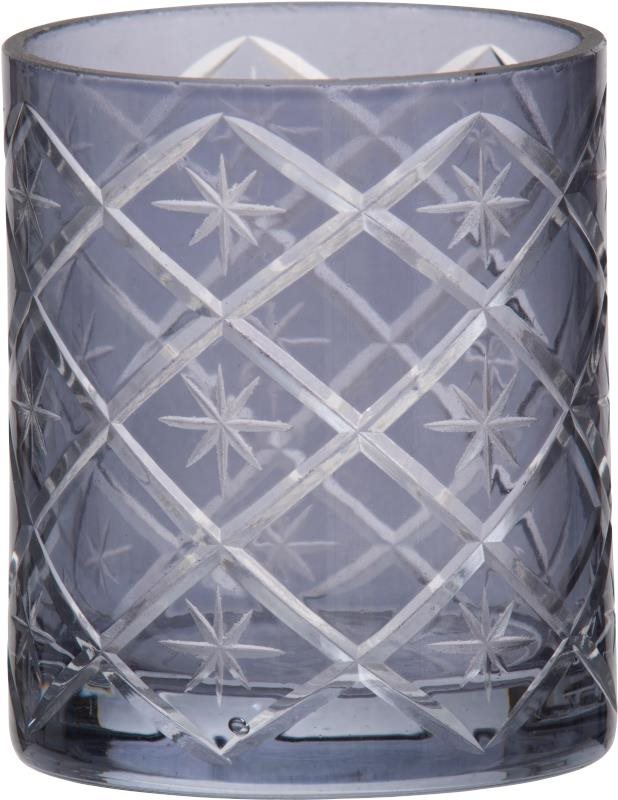 YANKEE CANDLE Grey Etched Star Gyertyatartó Gyertyatartó